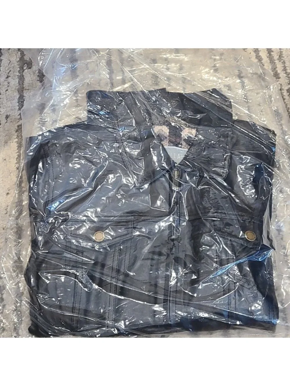 GUILLAUME black genuine leather zip up jacket